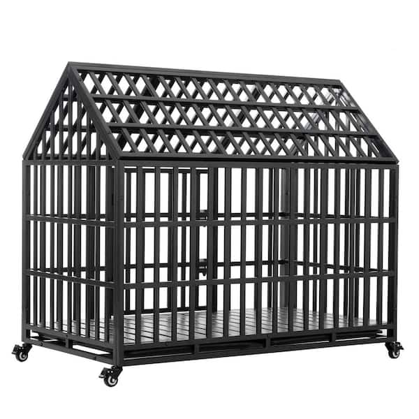 Mis cool Any 51.2 in W Heavy-Duty Dog Cage pet Crate for Large Dog