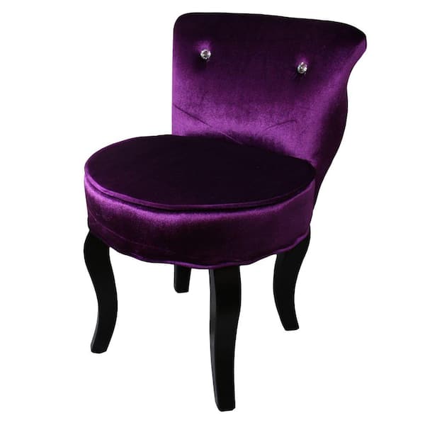 ORE International Purple Polyurethane Accent Chair
