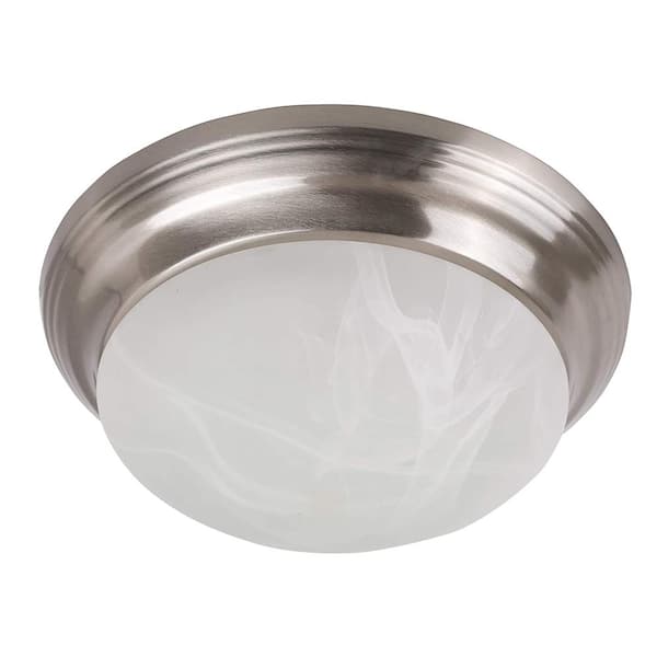 Unbranded Harley 11.62 in. 1-Lights Brushed Nickel LED Flush Mount