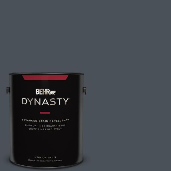 BEHR DYNASTY 1 gal. #PPU25-22 Chimney Matte Interior Stain-Blocking Paint &  Primer 165301 - The Home Depot