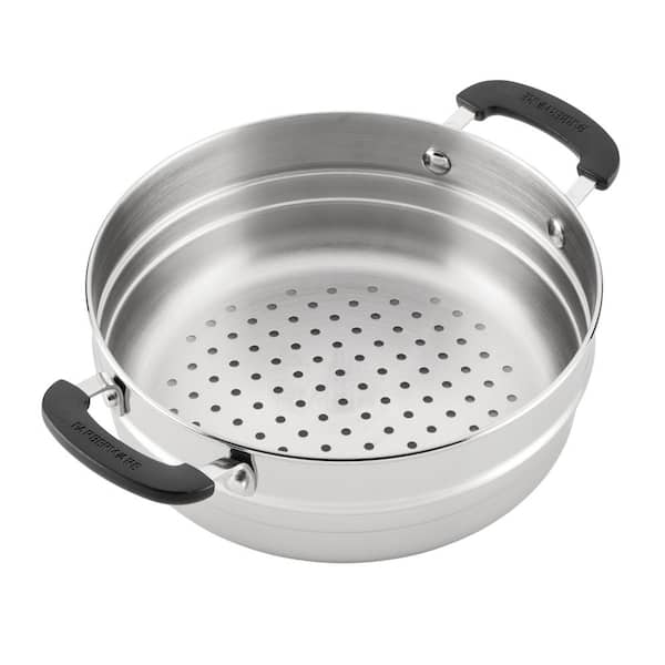 Brilliance 10 Inch Silver Stainless Steel Steamer Insert Kitchen Tools