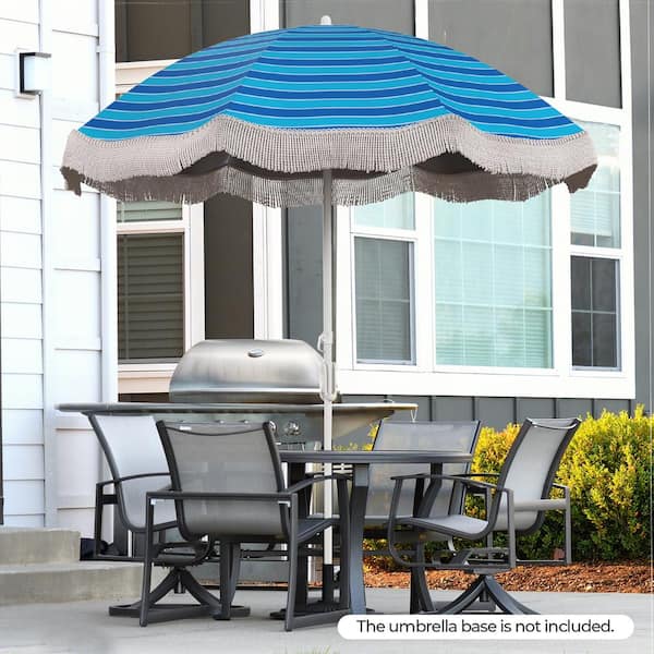 11 square patio umbrella California Umbrella Tahoe Series 11 Foot Rectangular Aluminum Market  Umbrella with Crank Lift
