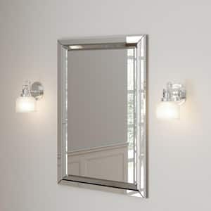 Archie Collection 5-3/4 in.1-Light Polished Chrome Clear Double Prismatic Glass Coastal Bath Vanity Light
