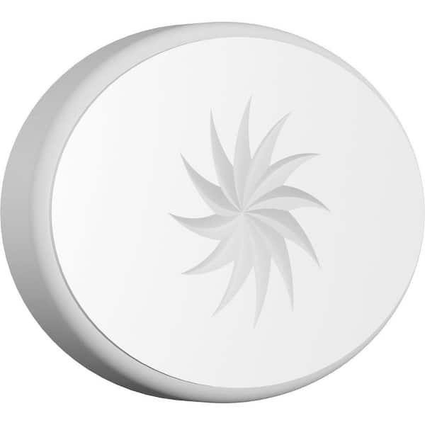 Ekena Millwork 8-in W x 5-1/4-in H x-3/4-in P Standard Dalton Spiral Rosette With Rounded Edge