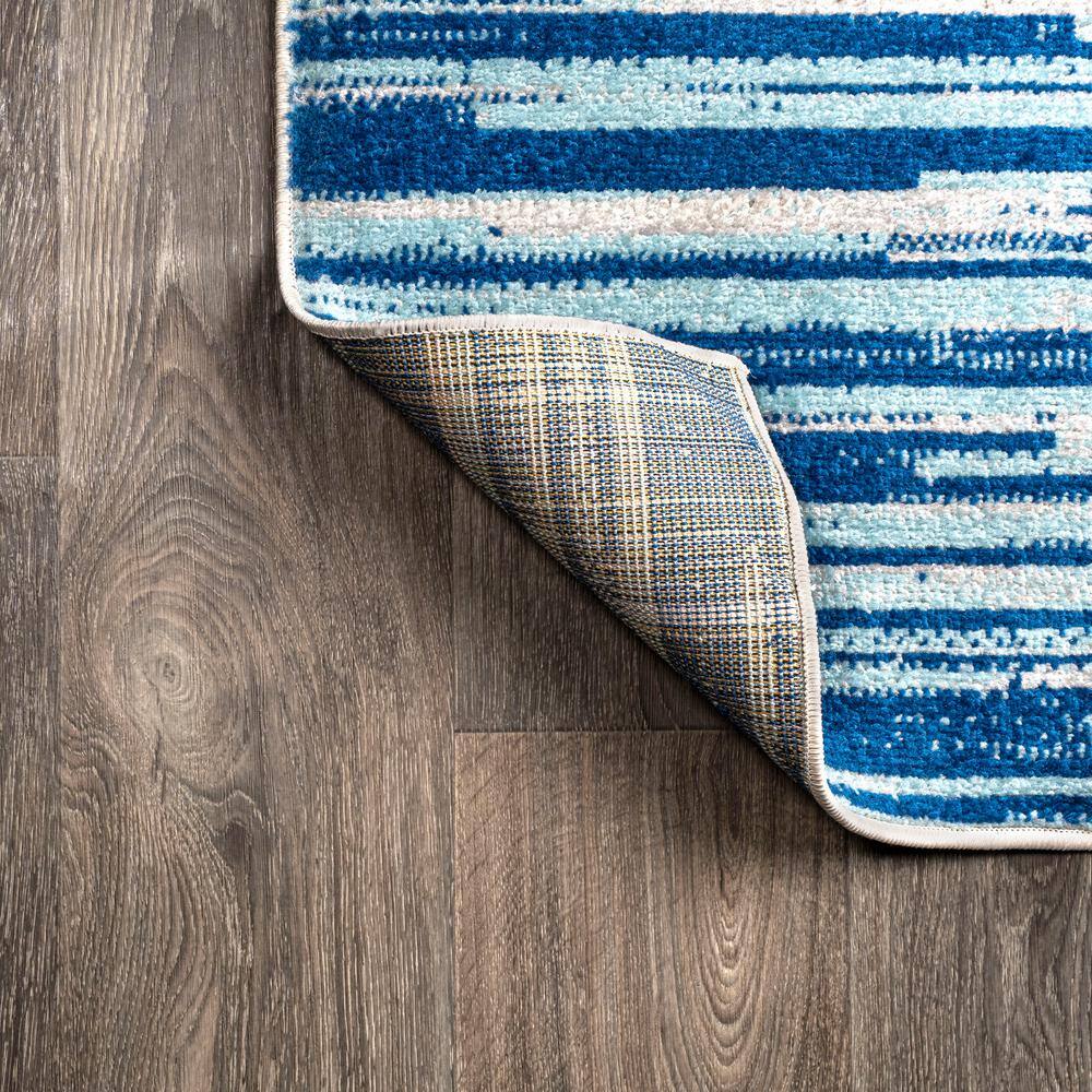 Coastal Stripe Navy & Cream 8' x 10' Synthetic Area Rug