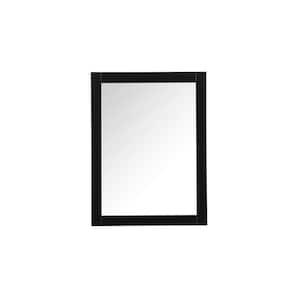 Timeless Home 27 in. W x 36 in. H x Modern Wood Framed Rectangle Black Mirror