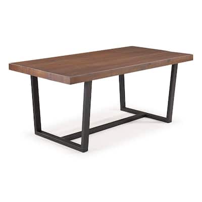 Durango 72 in. Mahogany Rustic Urban Industrial Farmhouse Distressed Solid Wood Dining Table