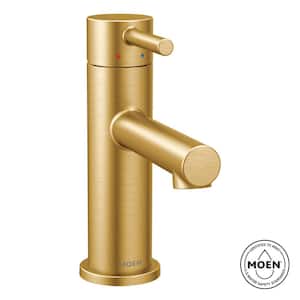 Align Single Hole Single-Handle Bathroom Faucet in Brushed Gold