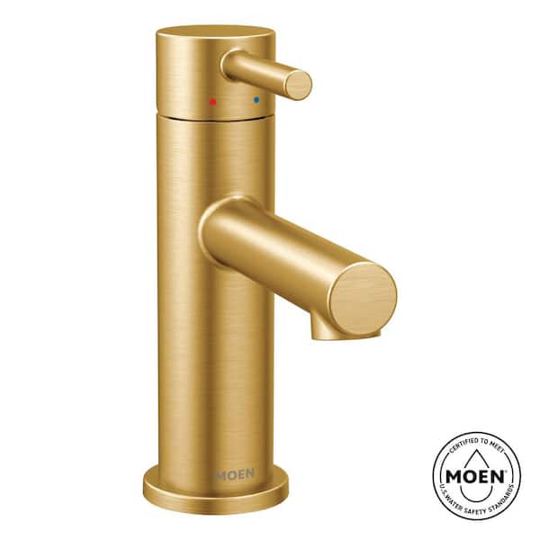 Align Single Hole Single-Handle Bathroom Faucet in Brushed Gold