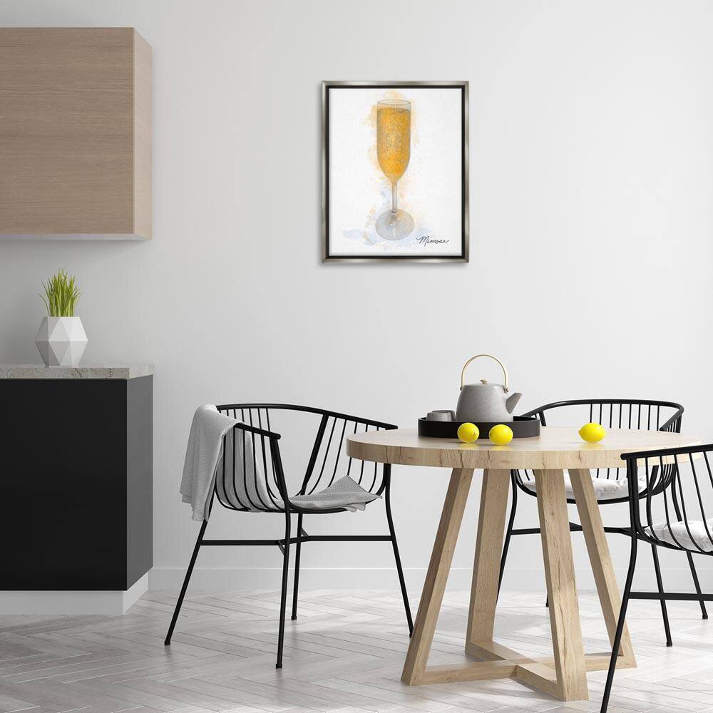 Gleaming Mimosa Glass by Matthew Piotrowicz Gray Floater Frame Food Graphic Art Print 21 in. x 17 in. price history on PriceWatchPro