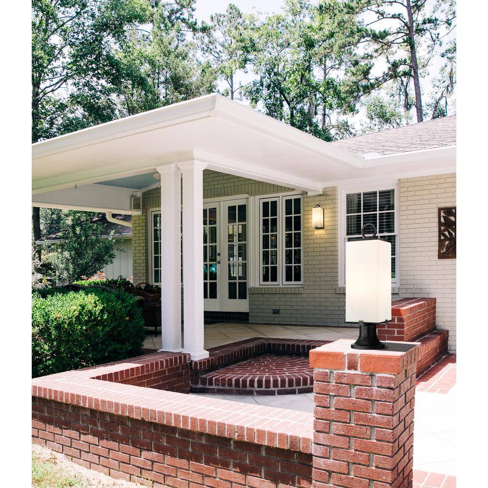 Sana Black Aluminum 2-Light Outdoor Pier Mount Fixture