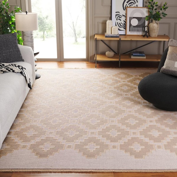 Aspect Natural/Ivory 8 ft. x 10 ft. Geometric Trellis Area Rug