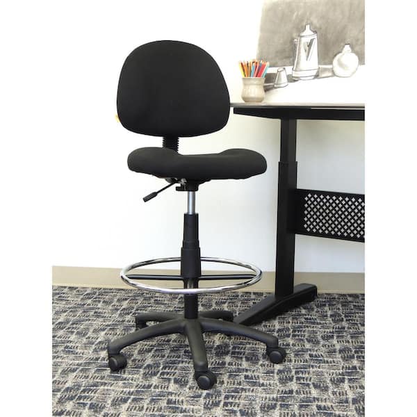 Office Star Products Pneumatic Backless Black Drafting Stool ST215 - The  Home Depot