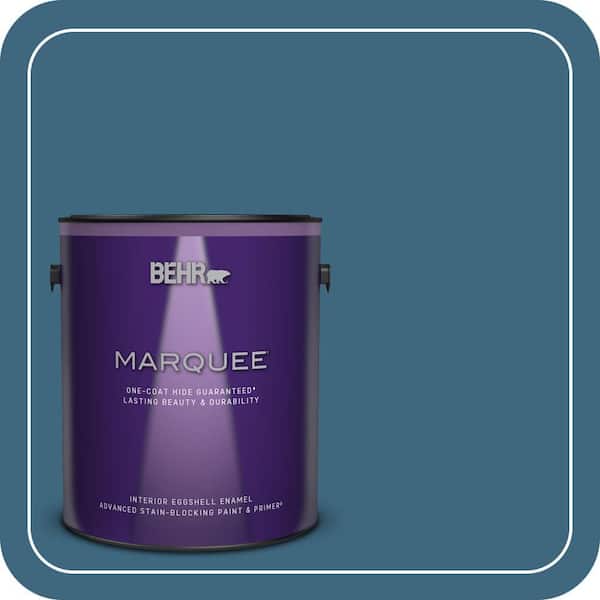 BEHR MARQUEE 1 gal. #MQ5-61 Ocean Storm One-Coat Hide Eggshell Enamel Interior Paint & Primer