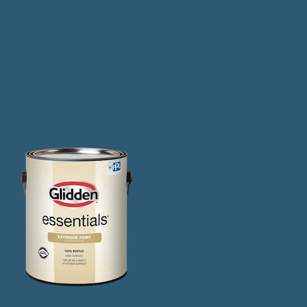 Glidden Essentials 1 gal. PPG1156-6 Mountain Lake Satin Exterior Paint