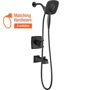 Ashlyn In2ition 1-Handle Wall Mount Tub and Shower Faucet Trim Kit in Matte Black (Valve not Included)