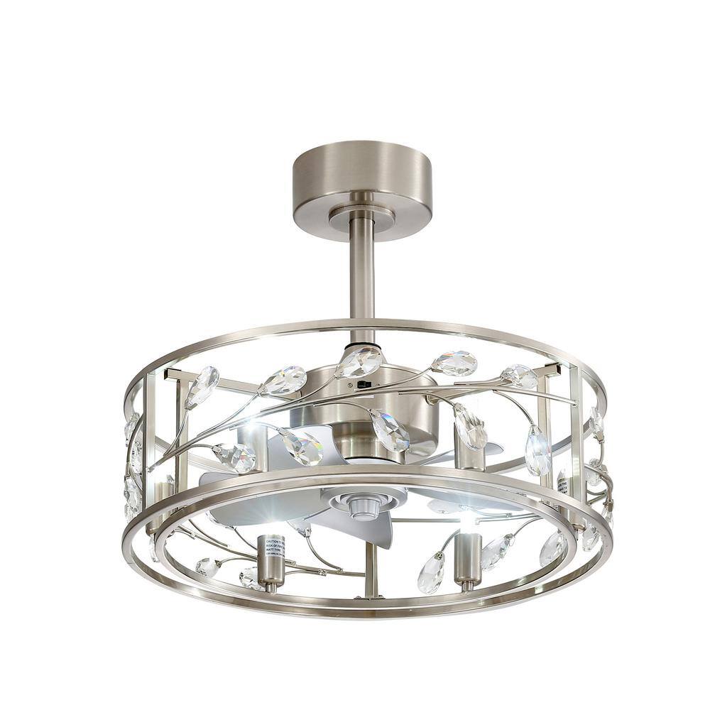 Twinkling 20 in. Indoor Satin Nickel Ceiling Fan with Light Kit and Remote Control Included price history on PriceWatchPro