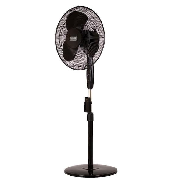 BLACK+DECKER BFSR18B 18 Inches Stand Fan with Remote, Black