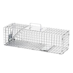 Medium 1-Door Professional Humane Catch-and-Release Live Animal Cage Trap for Rabbit and Skunk