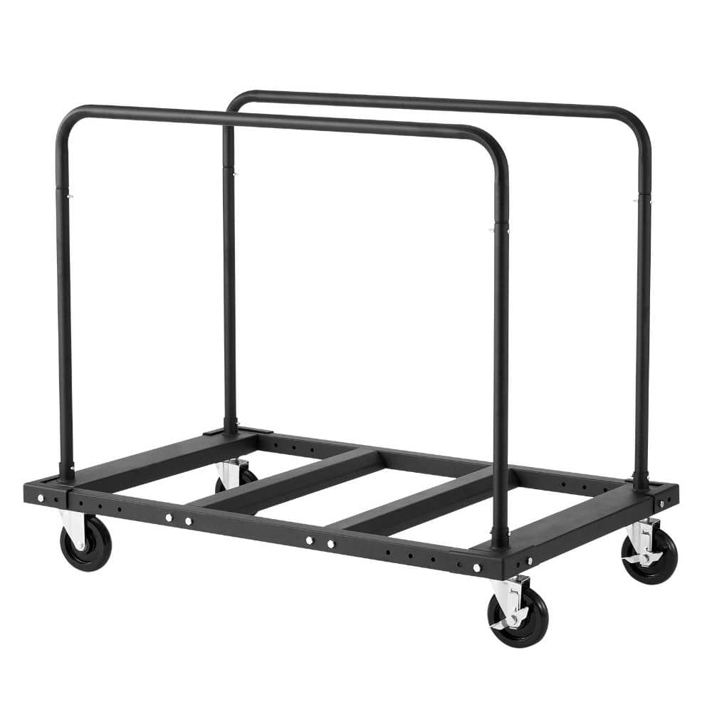 "1800lb Drywall Cart Dolly with 5"" Swivel Casters, Steel Panel Truck with Tie-Down Strap & Side Handrails" price history on PriceWatchPro