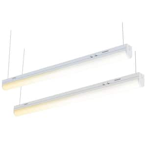 4 ft. 25/30/40W Integrated LED White Shop Light 3000K-4000K-5000K Tunable (2-Pack)