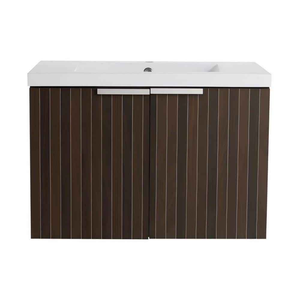 Diego 30 in W x 18.1 in D x 20.50 H Bathroom Vanity in with white Resin Sin