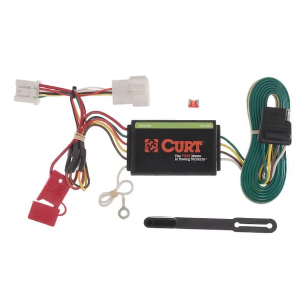 CURT Custom Vehicle-Trailer Wiring Harness, 4-Way Flat Output, Select Honda CR-V, Quick Electrical Wire T-Connector