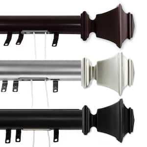 30 in. - 48 in. Bach Decorative Traverse Rod with Sliders in Cocoa