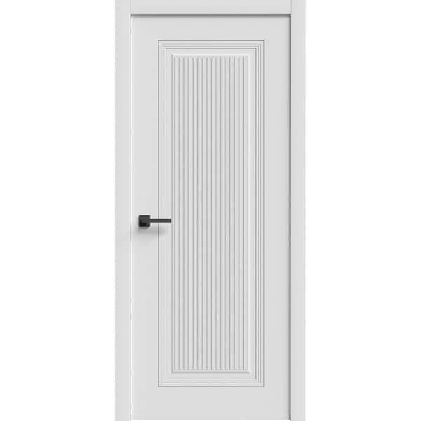 7888 36 in. x 80 in. Sold Core White Enamel Color Wood Interior Door Kit with Quick Assemble Jamb