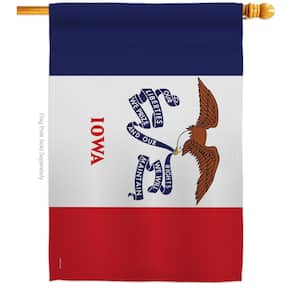 2.5 ft. x 4 ft. Polyester Iowa States 2-Sided House Flag Regional Decorative Horizontal Flags