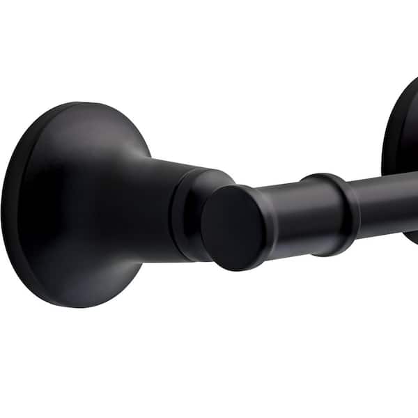 Delta Becker Matte Black Wall Mount Euro Toilet Paper Holder with Storage  in the Toilet Paper Holders department at