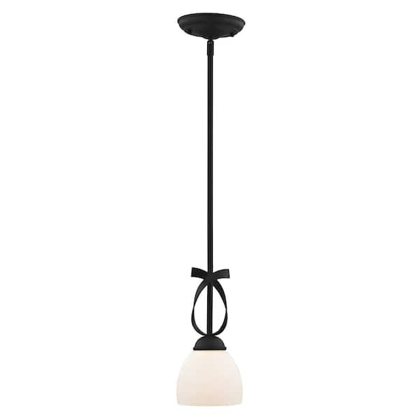 Surreywood-1 Light Black Single Pendant