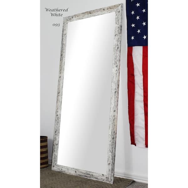 Unbranded Oversized White And Gray Composite Rustic Mirror (71 in. H X 32 in. W)