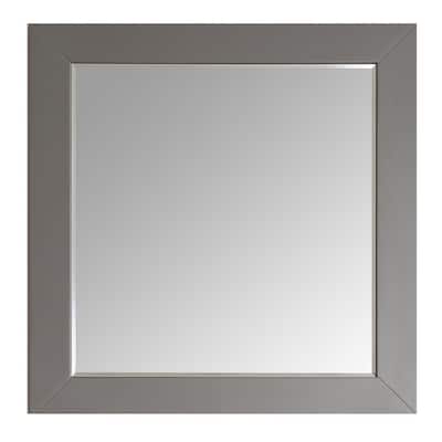 Aberdeen 36 in. W x 30 in. H Framed Rectangular Bathroom Vanity Mirror in Grey