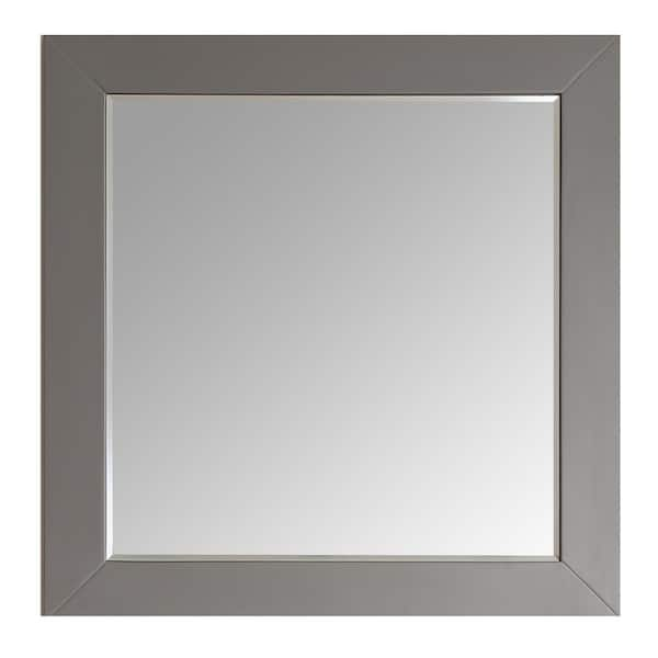 Aberdeen 36 in. W x 30 in. H Framed Rectangular Bathroom Vanity Mirror in Grey