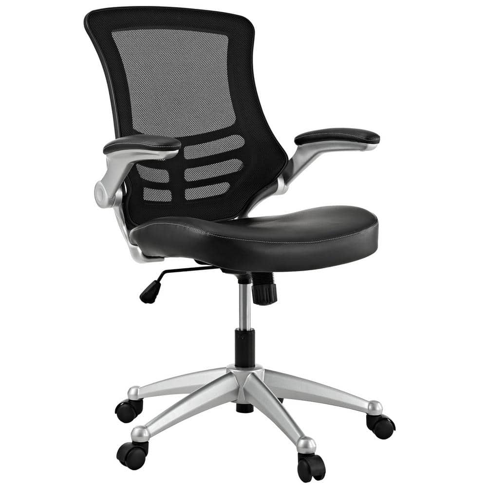 ErgoFlex Black Mesh and Leatherette Adjustable Task Chair