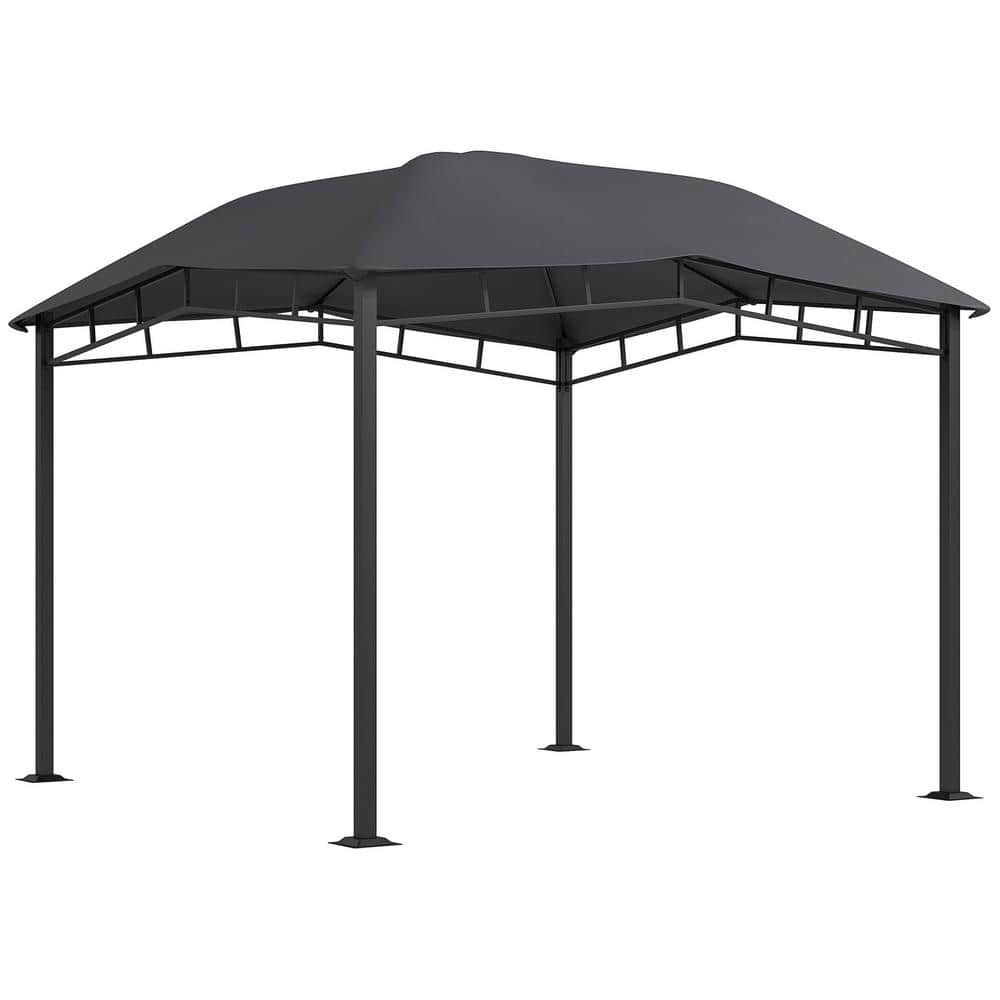 10 ft. x 10 ft. Outdoor Canopy Gazebo with Unique Roof Design and Durable S