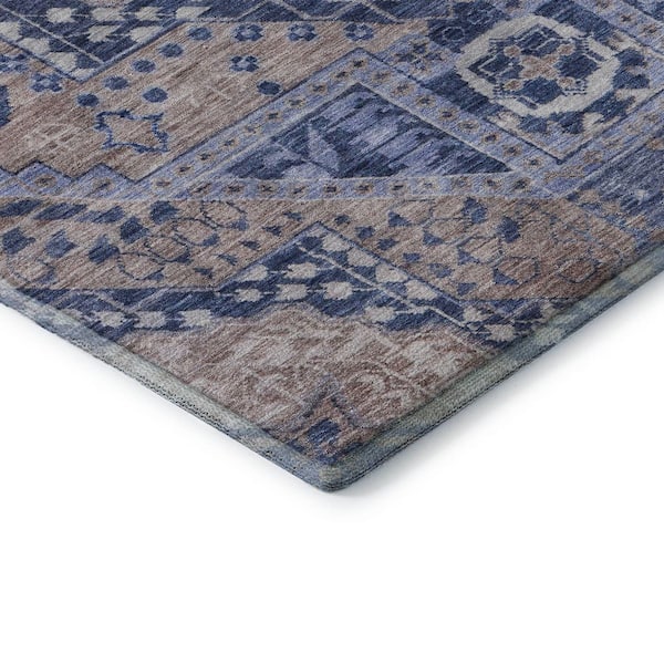 Mayfield Premium Machine Washable Abstract AMF1924 Brown 3 ft. x 5 ft. Area Rug