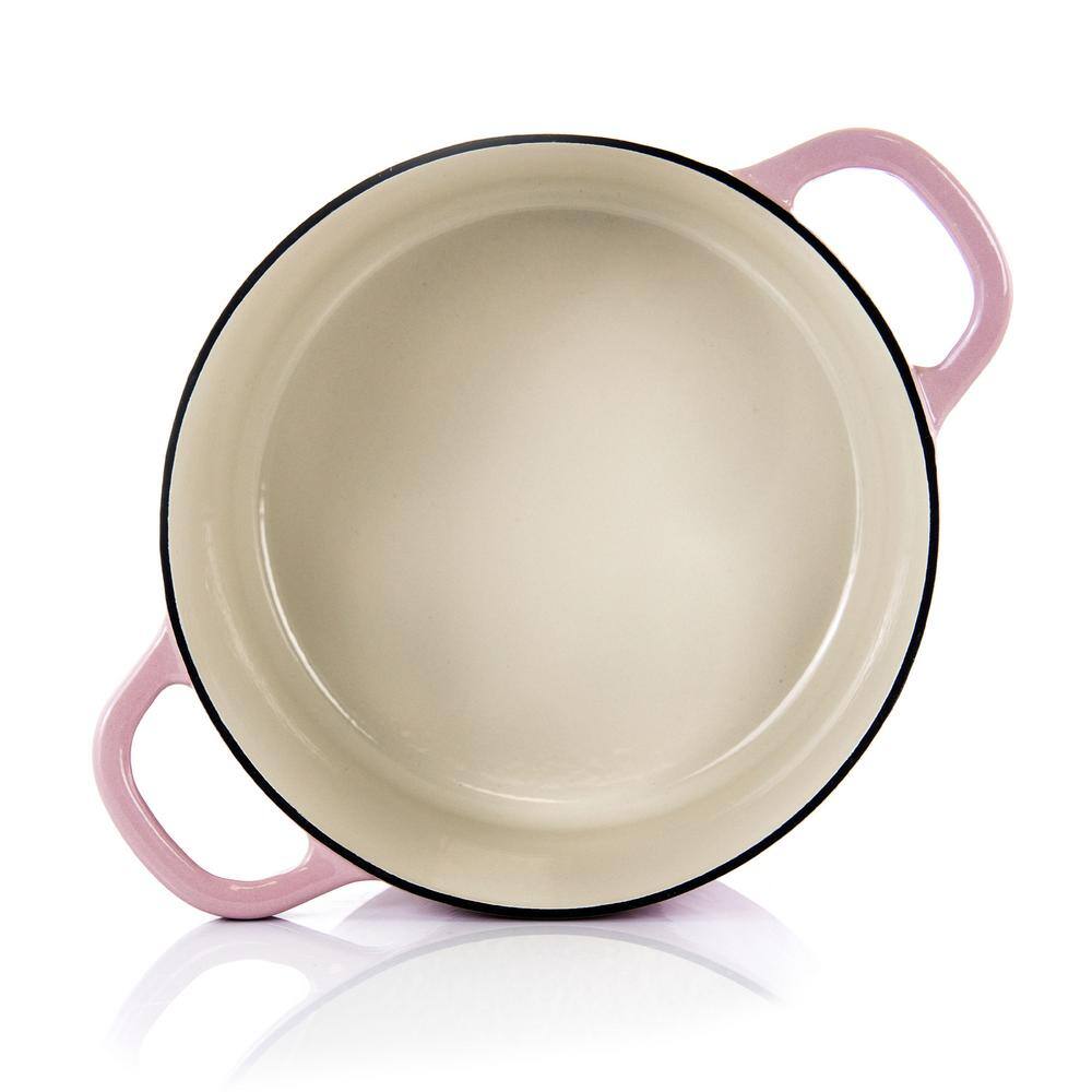 Blush Pink Enameled Cast Iron 7-Quart Dutch Oven with Lid