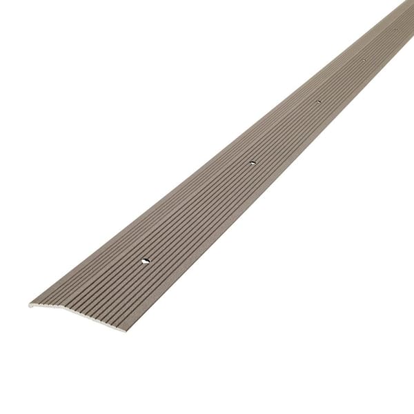 2"X 36" WARM GRAY ALUMINUM CARPET TRIM W/SCREW NAILS