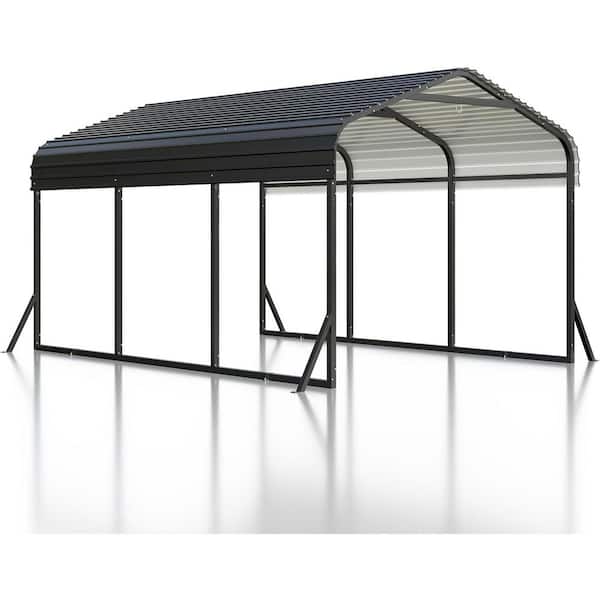 10 ft. W x 15 ft. D Heavy Duty Carport with Enhanced Base, Car Canopy and Shelter
