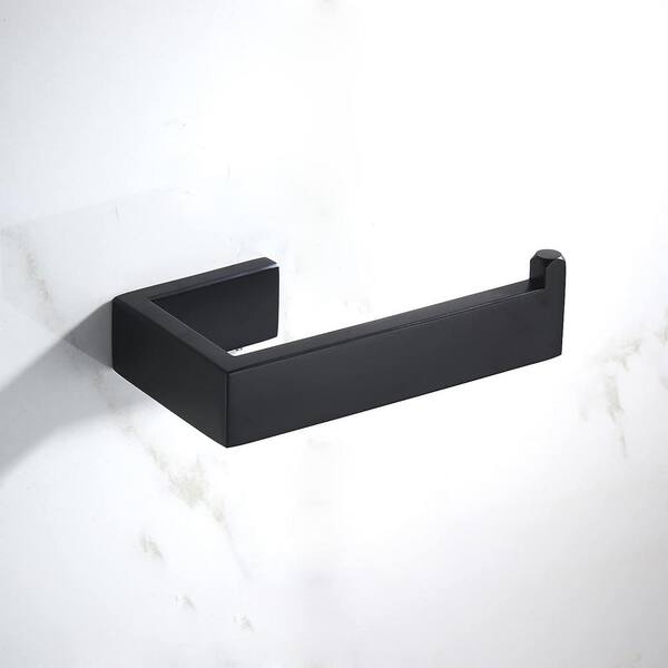 Roll toilet tissue dispenser made of stainless steel matte black