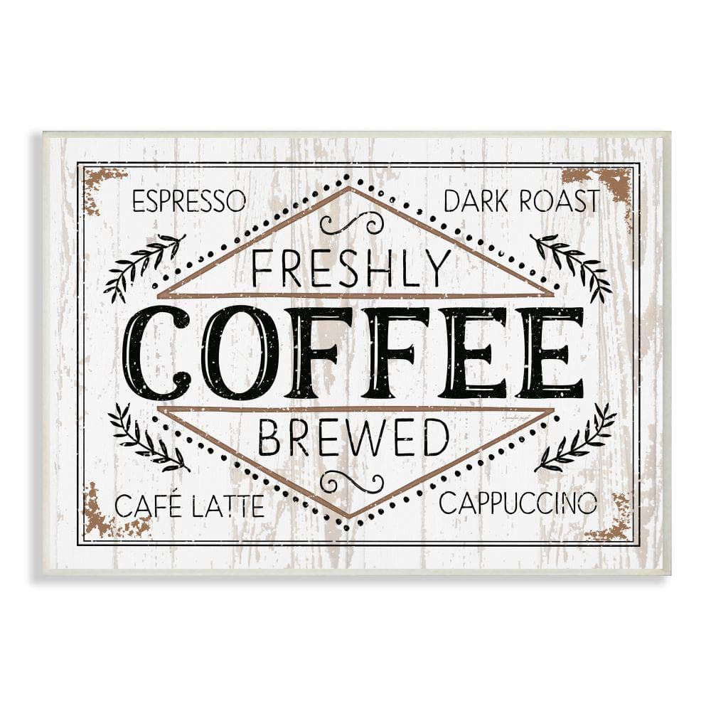 Rustic Fresh Brew Coffee Sign Autumn Charm By Jennifer Pugh Unframed Print Food Wall Art 13 in. x 19 in. price history on PriceWatchPro