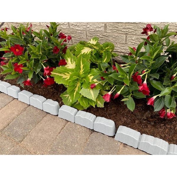 Valley View Industries 13.5 in. x 7 in. x 6.25 in. Light Brown Polypropylene Scroll Decorative Edging (40-Pieces)