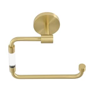 Verre Wall Mounted Toilet Paper Holder in Acrylic Brushed Gold