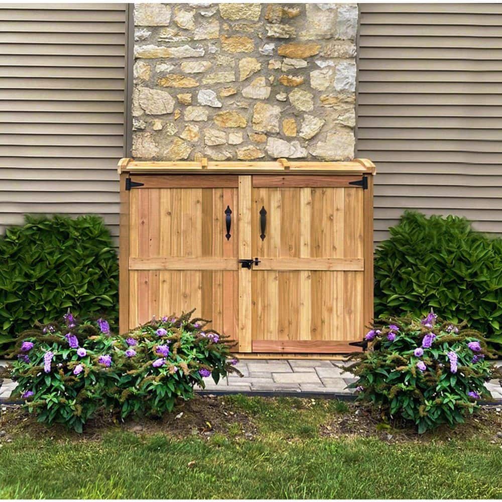6 ft. Cedar Wood Outdoor Waste Management Storage Shed