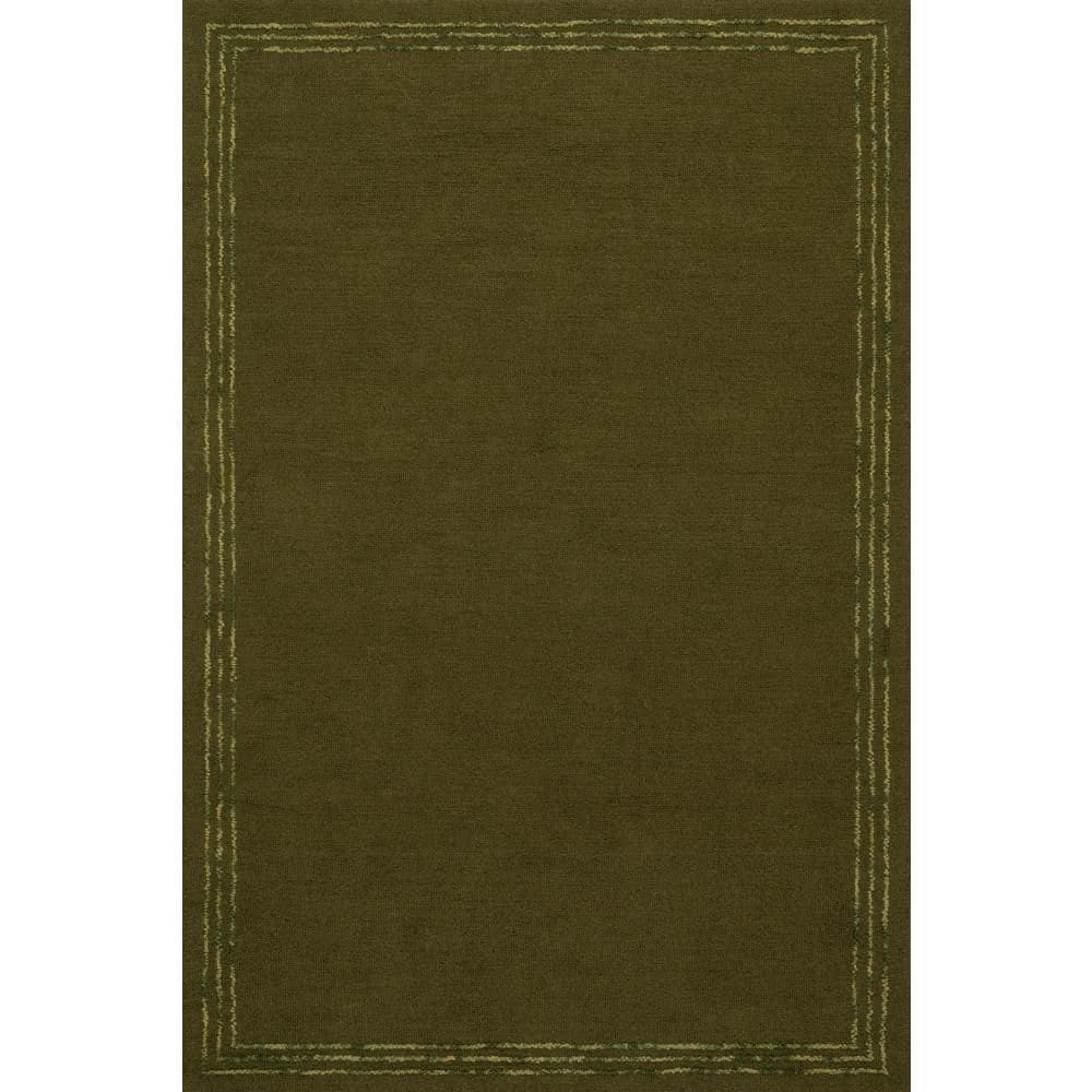 5 ft. x 8 ft. Green Baina Modern Bordered Indoor Area Rug price history on PriceWatchPro