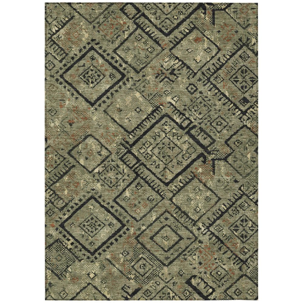 Chantille Machine Washable Indoor/Outdoor Abstract ACN2470 Olive 10 ft. x 14 ft. Area Rug price history on PriceWatchPro