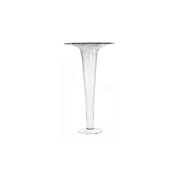Abigails Small Clear Glass Trumpet Vase