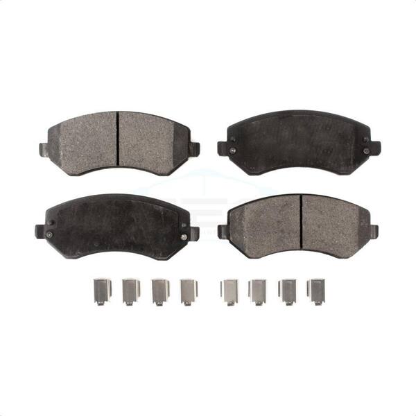 Detroit Axle Front Ceramic Brake Pad Kit For Chrysler Town & Country, Dodge Grand Caravan, Jeep Liberty - Includes Cleaner & Fluid